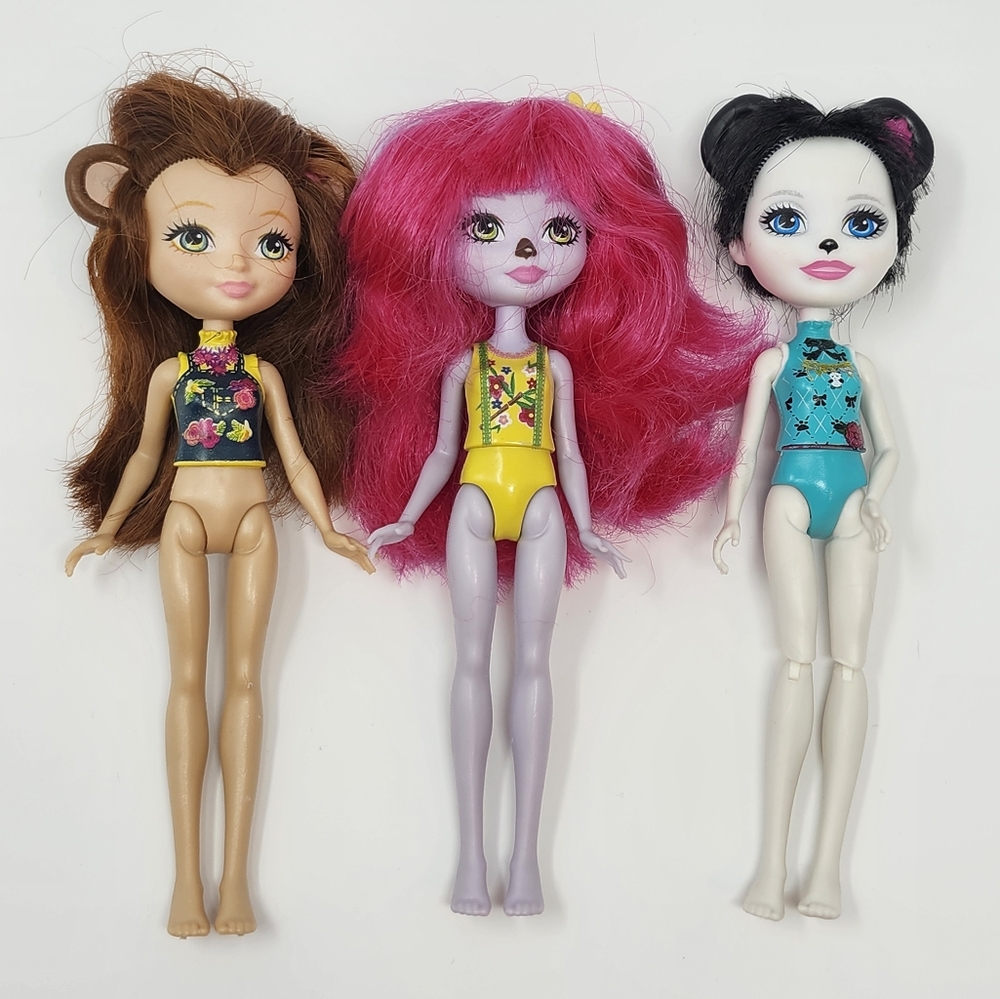 Lot of 3 enchantimals dolls